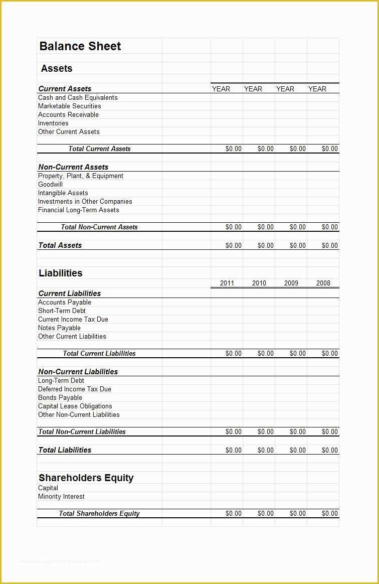 Free Balance Sheet Template Of 38 Free Balance Sheet Templates & Examples Template Lab