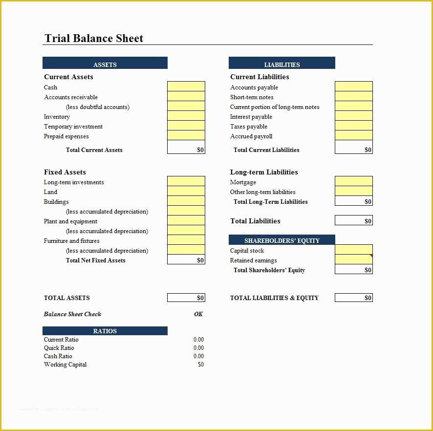 Free Balance Sheet Template Of 38 Free Balance Sheet Templates & Examples Template Lab