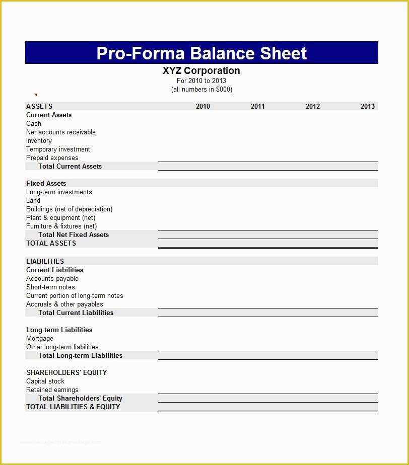 Free Balance Sheet Template Of 38 Free Balance Sheet Templates & Examples Template Lab