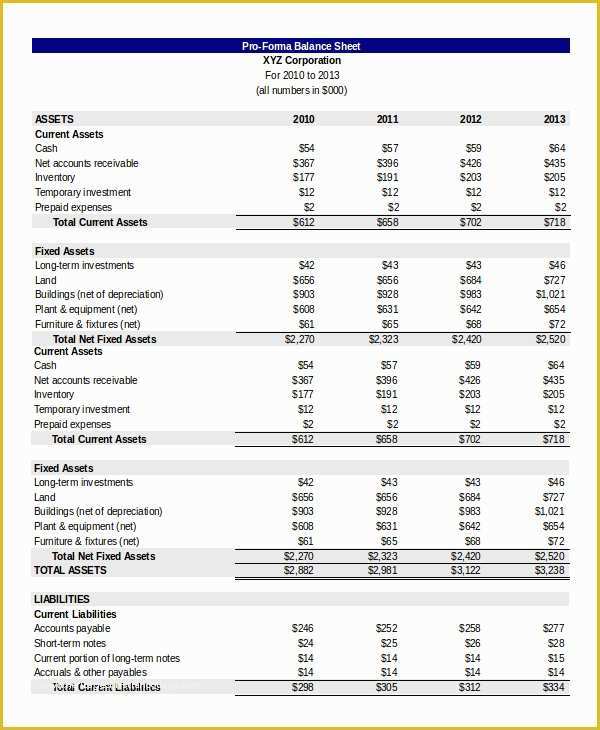 Free Balance Sheet Template Of Balance Sheet Template Balance Sheet 16 Free Word Excel