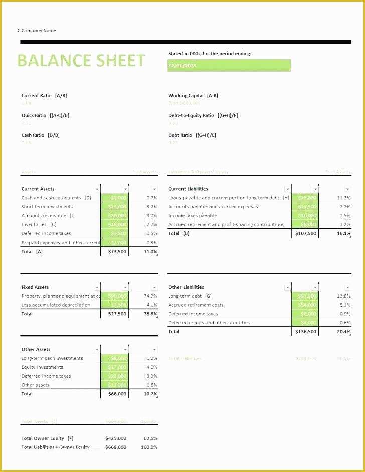 Free Balance Sheet Template Of Balance Sheet Template Pdf