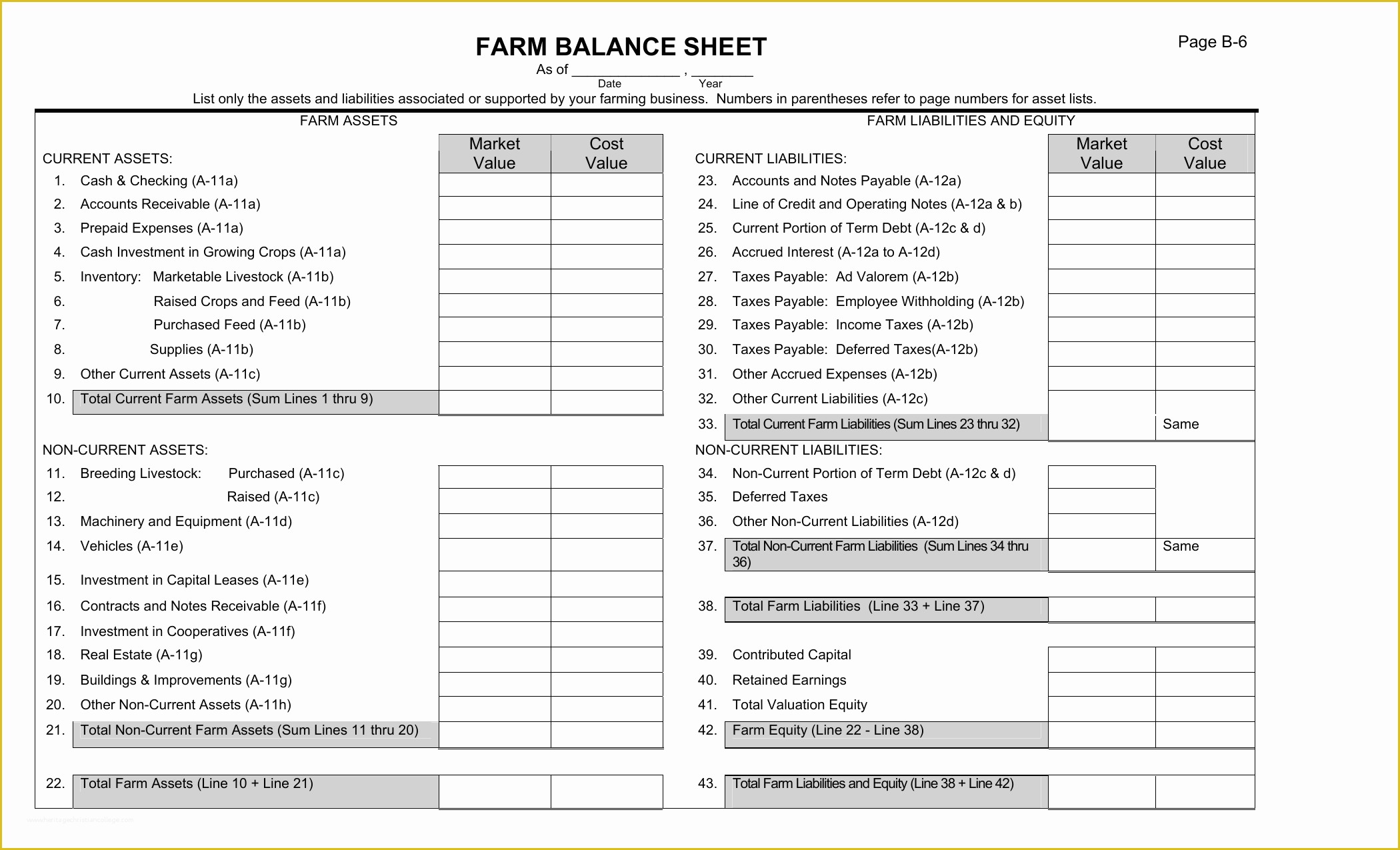 Free Balance Sheet Template Of Download Farm Balance Sheet Template Excel Pdf