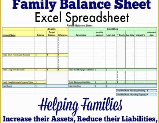Free Balance Sheet Template Of Rockstar Finance Directory Blog Family Balance Sheet