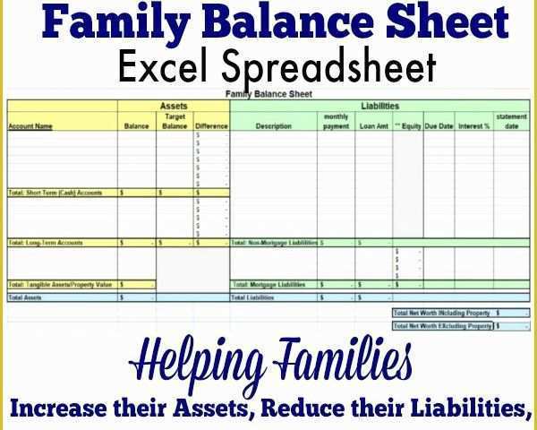Free Balance Sheet Template Of Rockstar Finance Directory Blog Family Balance Sheet