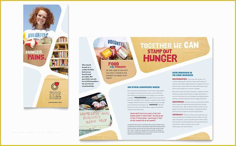 Free Bank Brochure Template Of Food Bank Volunteer Brochure Template Word &amp; Publisher