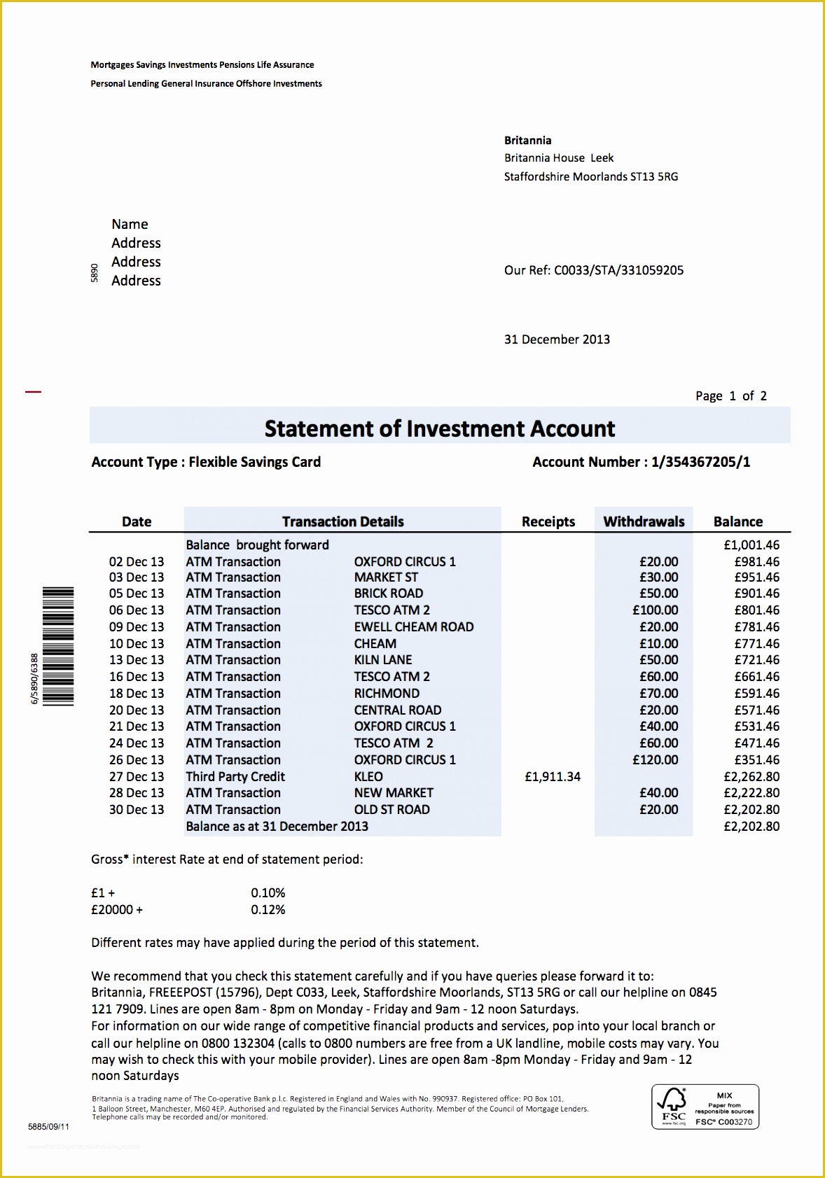 Free Bank Statement Template Excel Of 10 Easy to Use Bank Statement Template Sampletemplatess