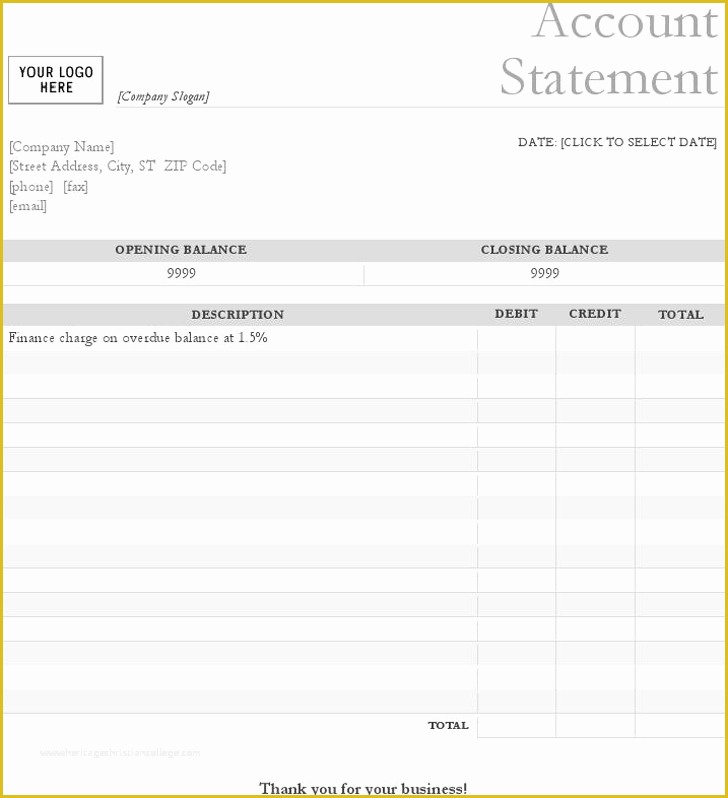 Free Bank Statement Template Excel Of 5 Bank Statement Templates formats Examples In Word Excel