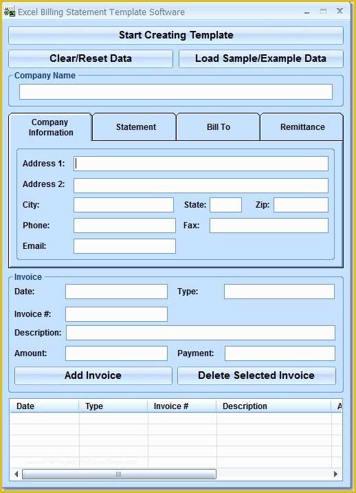 Free Bank Statement Template Excel Of Download Free Excel Billing Statement Template software by