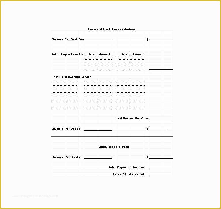 Free Bank Statement Template Excel Of Free Bank Reconciliation Template – Syncla