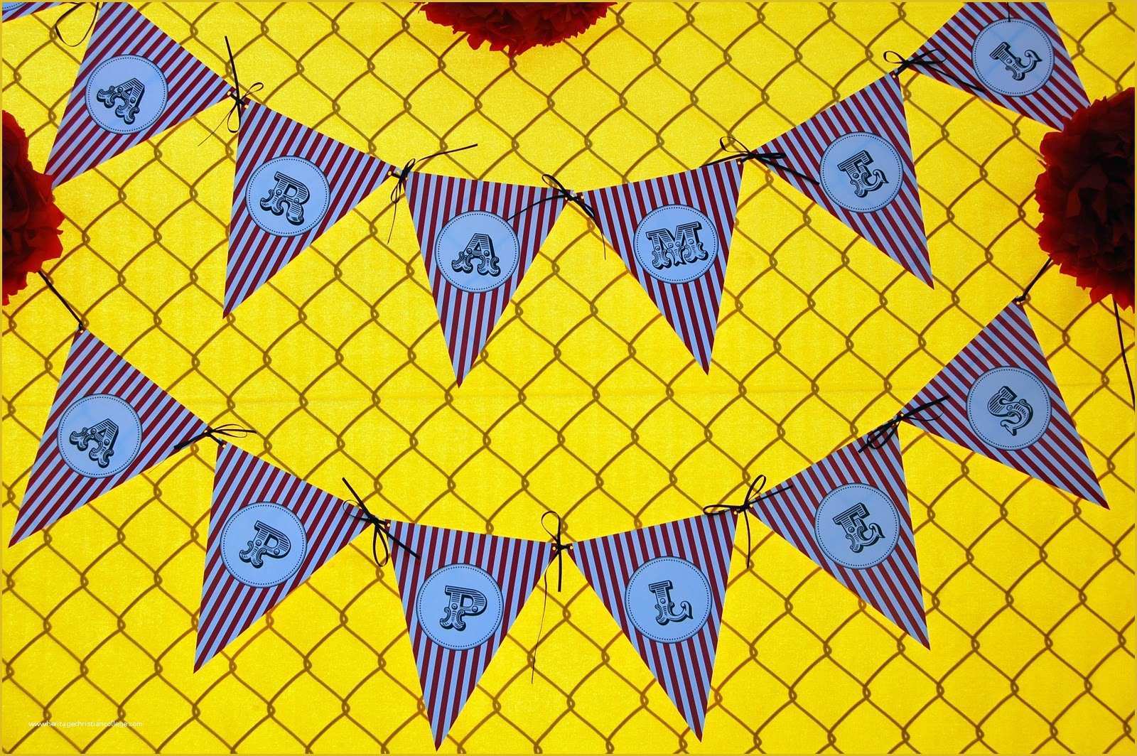 Free Banner Templates Of Flipawoo Invitation and Party Designs Circus Bunting