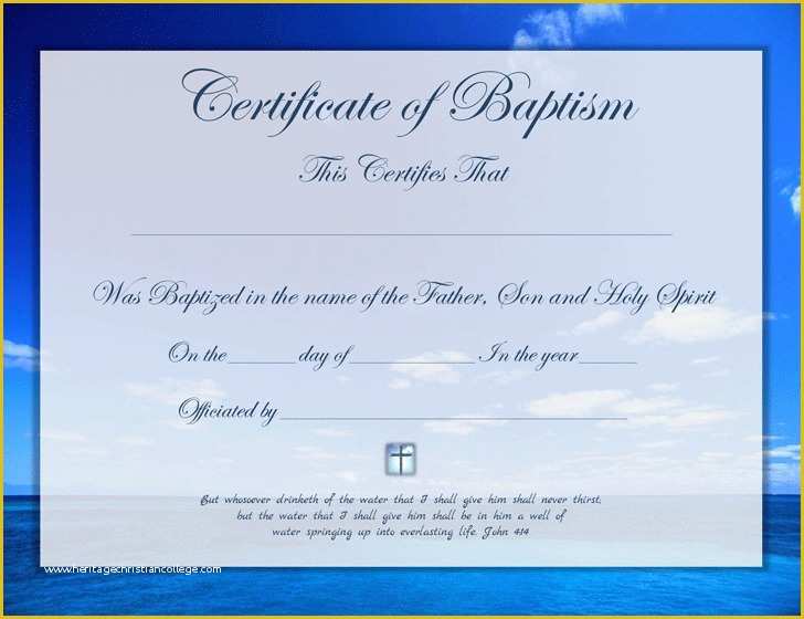 Free Baptism Certificate Template Word Of 3 Baptism Certificate Free Download