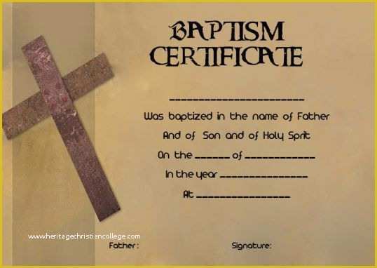 Free Baptism Certificate Template Word Of 30 Baptism Certificate Templates Free Samples Word