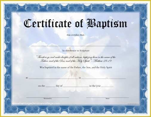 Free Baptism Certificate Template Word Of Baptism Certificate Free Printable Allfreeprintable