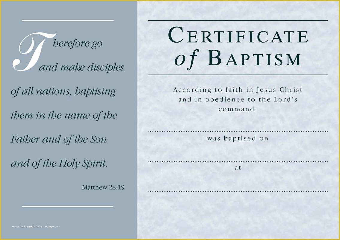 Free Baptism Certificate Template Word Of Free Baptism Certificate Template Word Templates