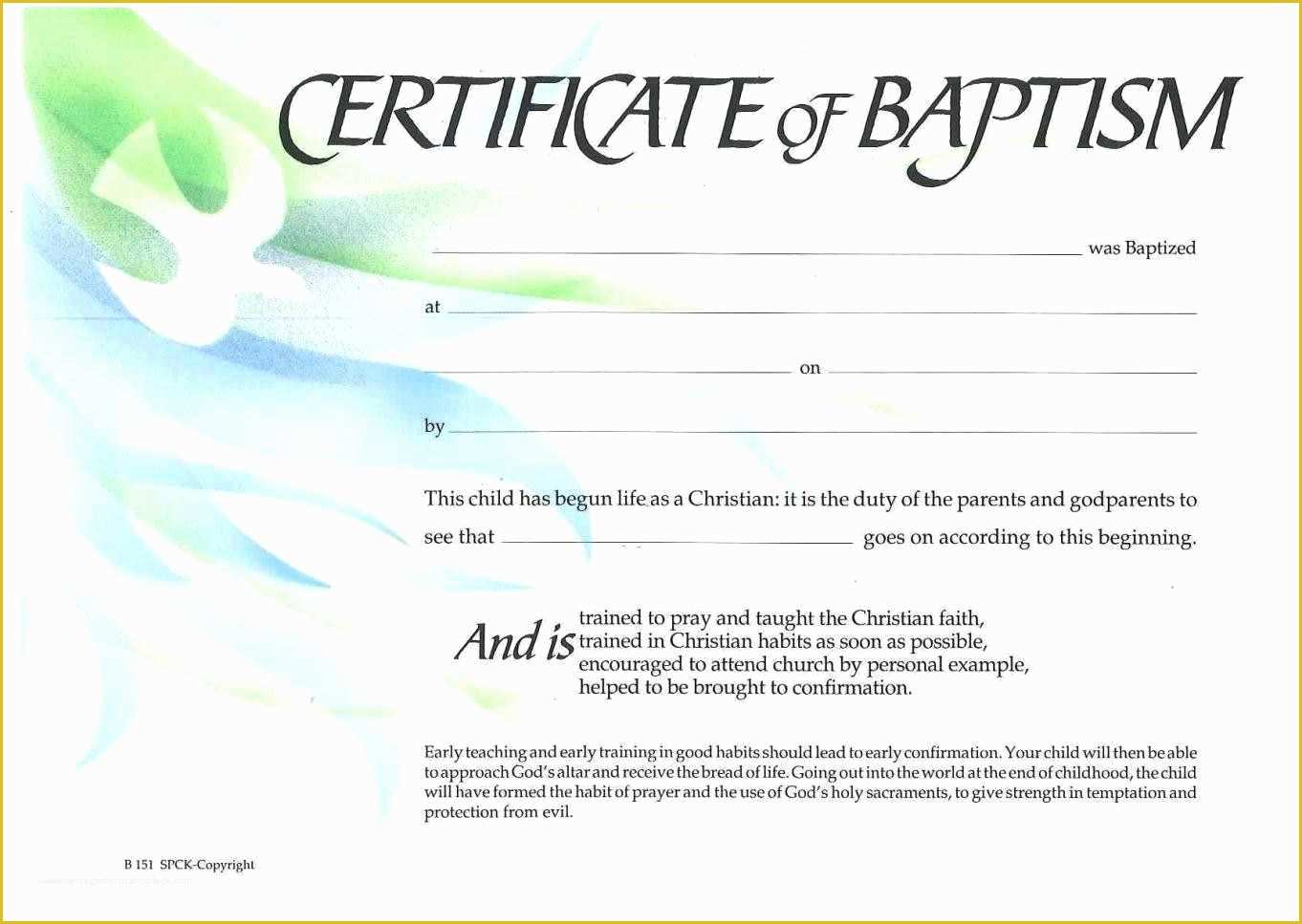 Free Baptism Certificate Template Word Of Sample Baptism Certificate Templates