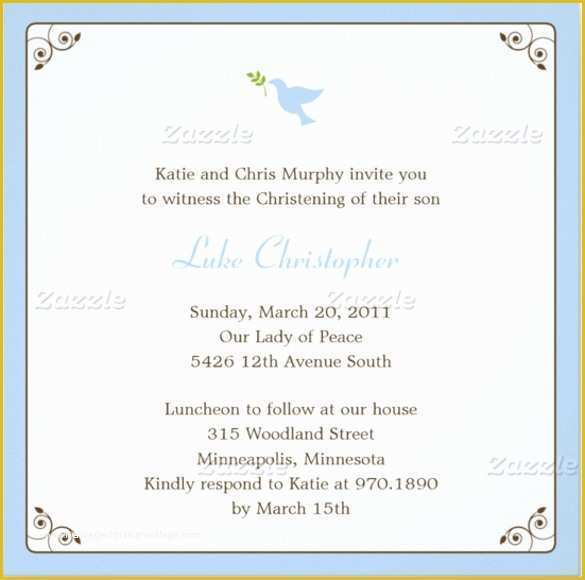 Free Baptism Invitation Templates Of 30 Baptism Invitation Templates – Free Sample Example