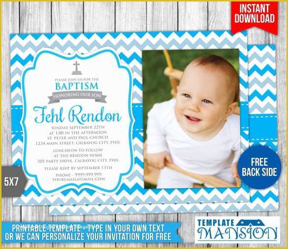 Free Baptism Invitation Templates Of 30 Baptism Invitation Templates – Free Sample Example