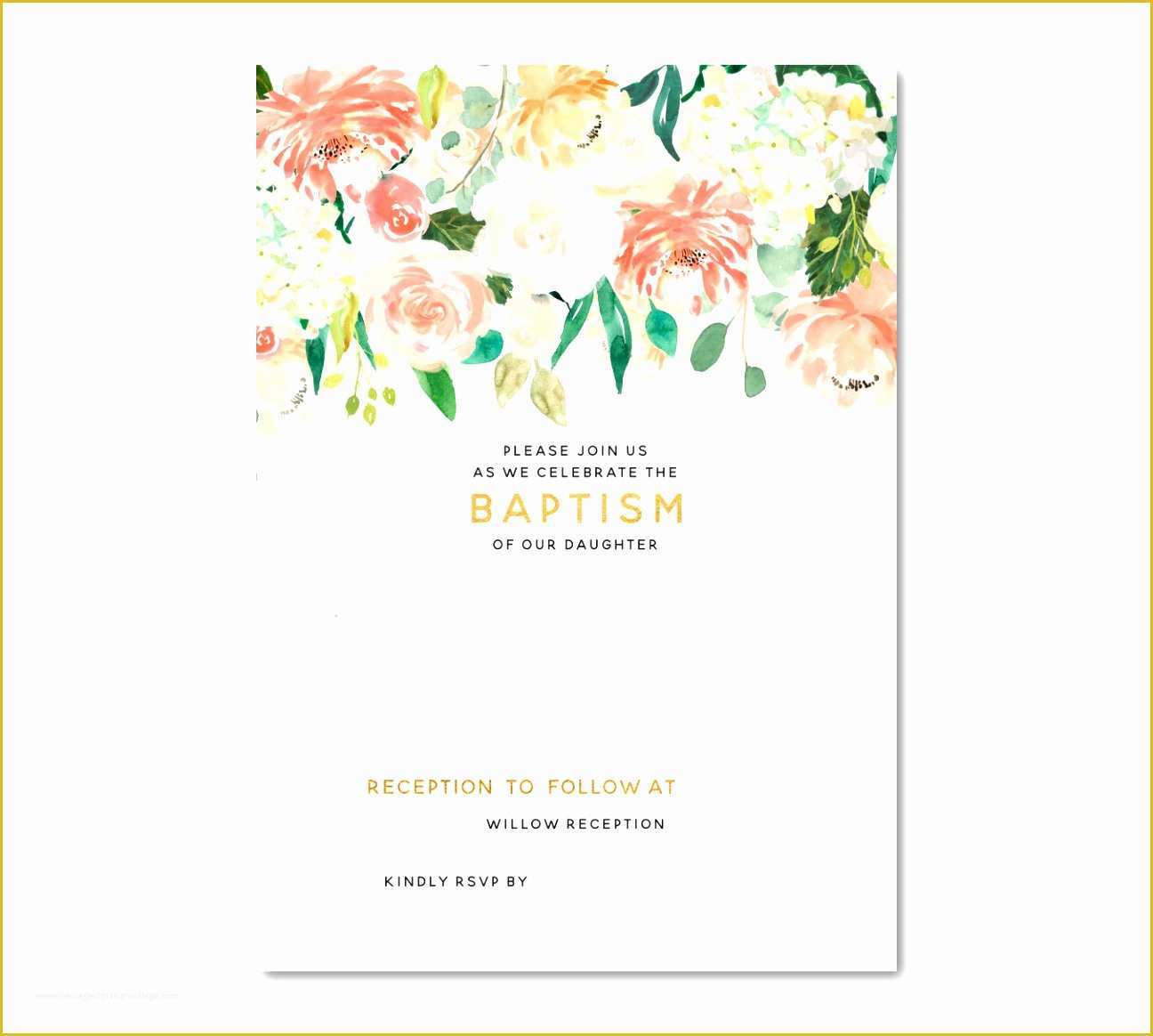Free Baptism Invitation Templates Of Baptism Invitation Free Baptism Invitations to Print Free