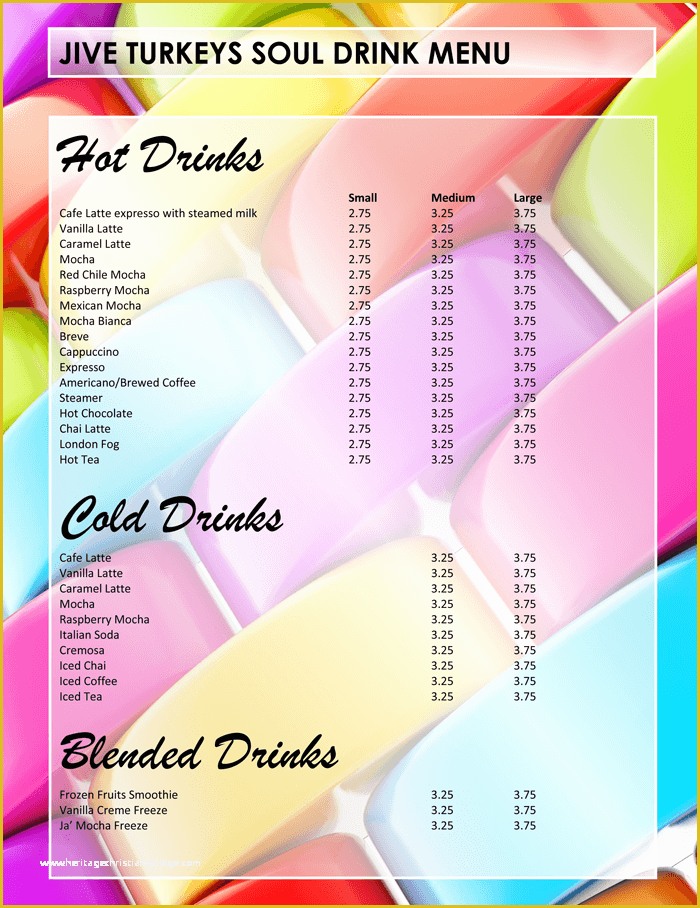 Free Bar Menu Templates for Word Of 5 attractive Drink Menu Templates for Your Bar Business