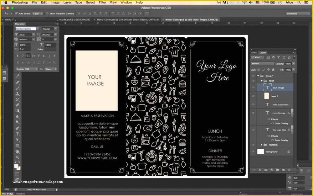 Free Bar Menu Templates for Word Of Design &amp; Templates Menu Templates Wedding Menu Food