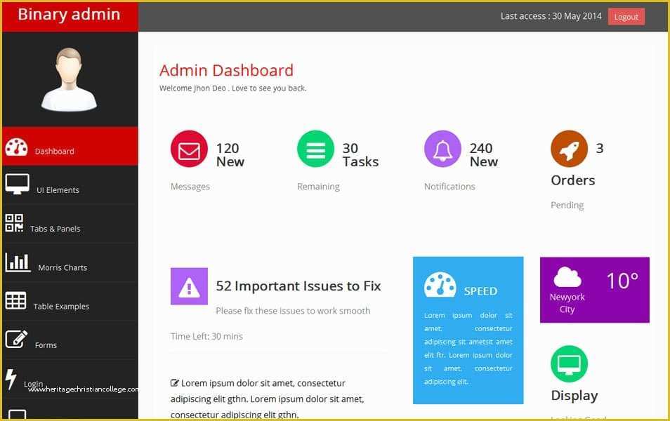 Free Bar Website Template Of Best Responsive Admin Templates