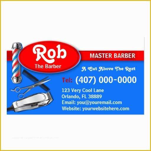 Free Barber Business Card Template Of Barber Business Card Barber Pole and Clippers Business