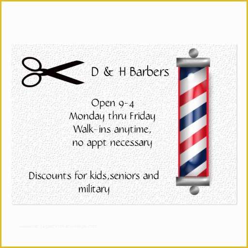 Free Barber Business Card Template Of Barber Business Large Business Cards Pack Of 100