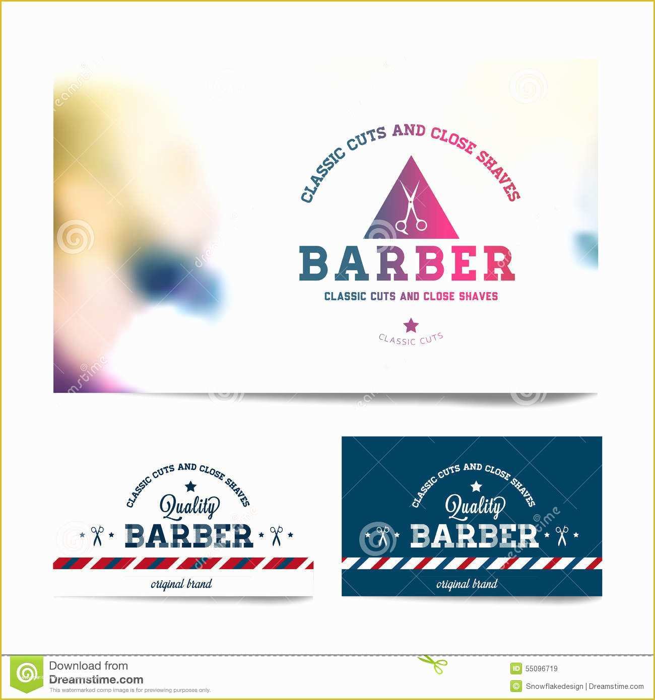 Free Barber Business Card Template Of Barber Shop Business Card Template Stock Vector Image