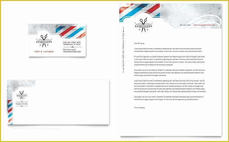 Free Barber Business Card Template Of Barbershop Business Card & Letterhead Template Word