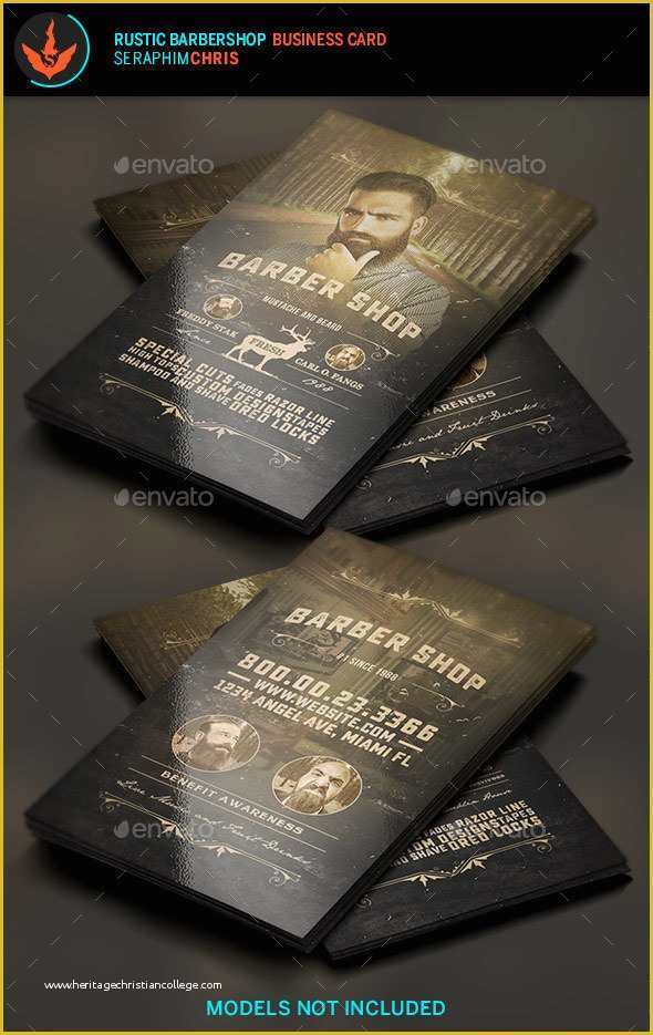 Free Barber Business Card Template Of Rustic Barbershop Business Card Template by Seraphimchris
