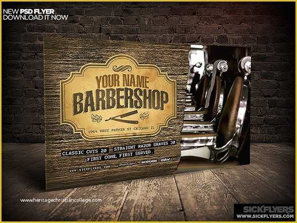 Free Barber Shop Template Psd Of 22 Best Barbershop Flyer Templates &amp; Designs Psd Ai