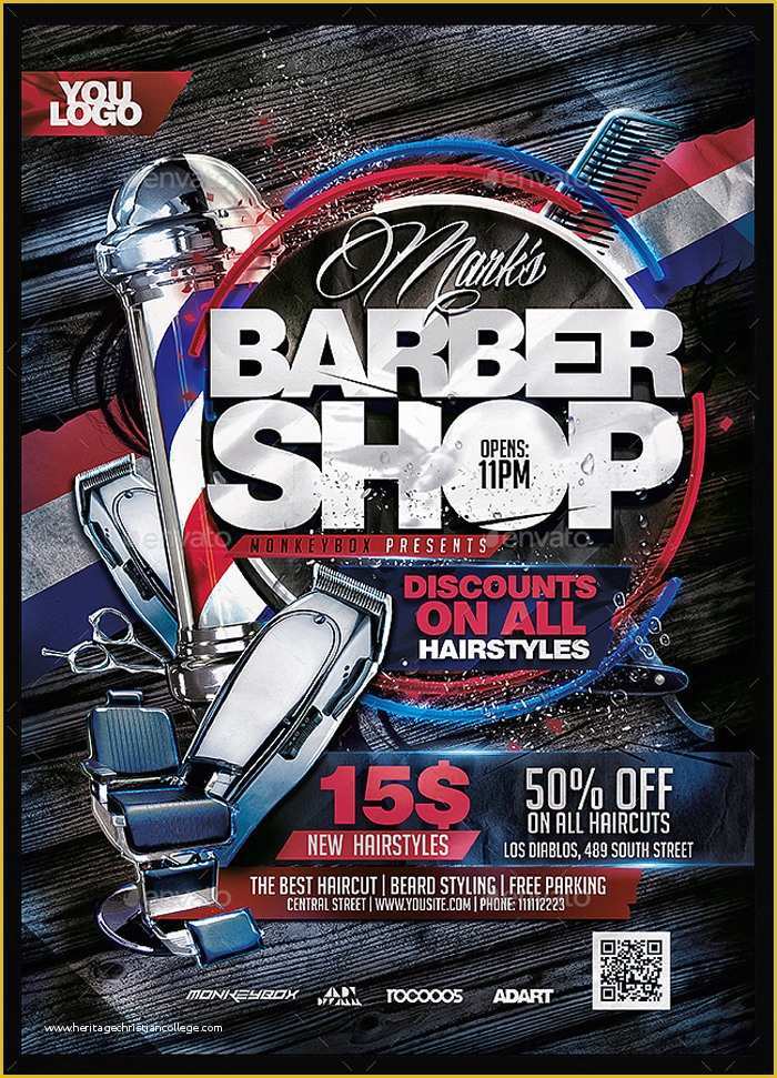 Free Barber Shop Template Psd Of 24 Barbershop Flyer Psd Templates Free & Premium Designyep