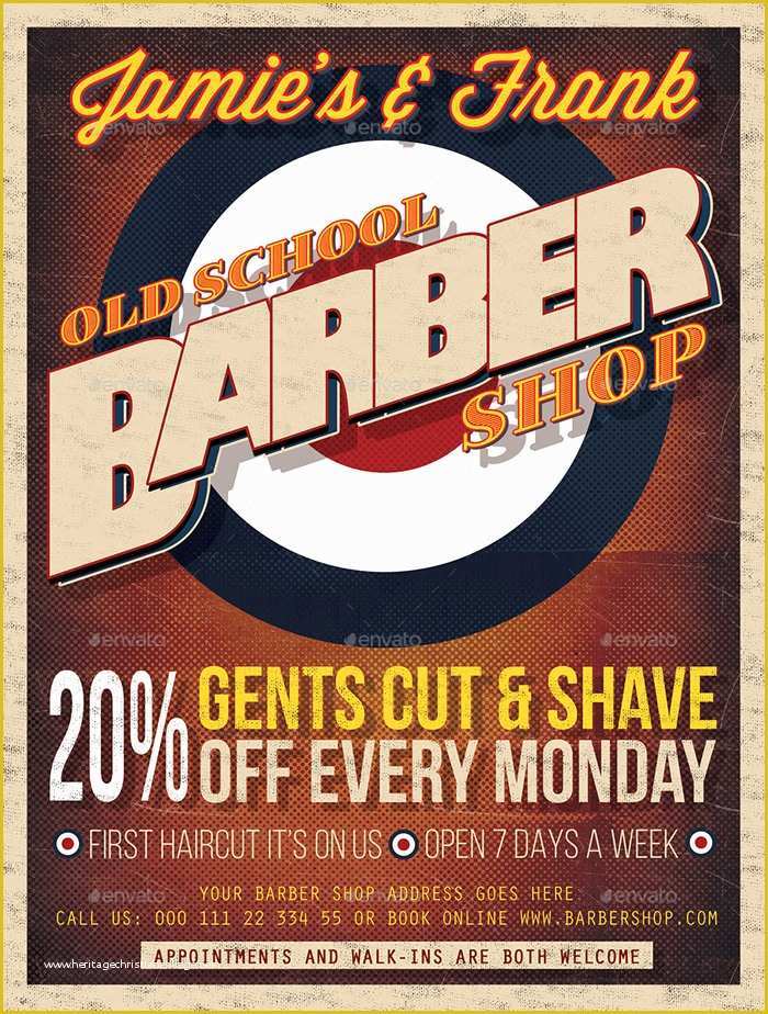 Free Barber Shop Template Psd Of 24 Barbershop Flyer Psd Templates Free & Premium Designyep