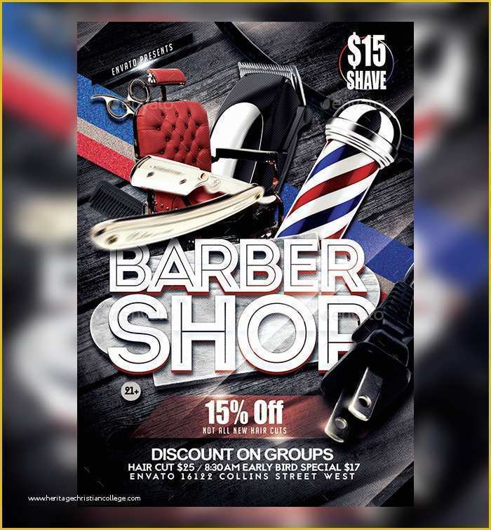 Free Barber Shop Template Psd Of 24 Barbershop Flyer Psd Templates Free & Premium Designyep