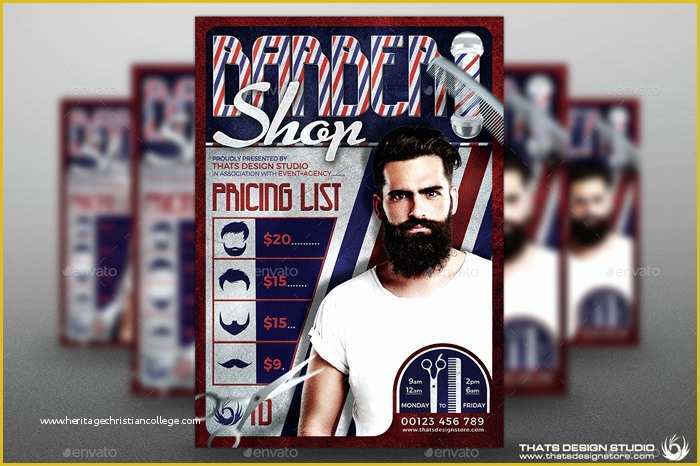 Free Barber Shop Template Psd Of 24 Barbershop Flyer Psd Templates Free & Premium Designyep