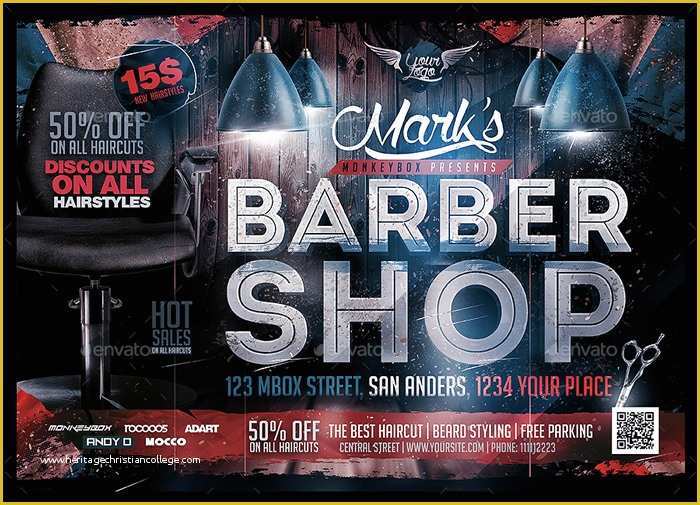 Free Barber Shop Template Psd Of 24 Barbershop Flyer Psd Templates Free &amp; Premium Designyep