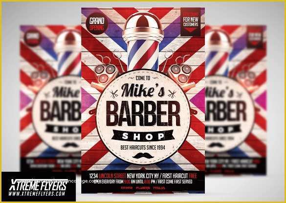Free Barber Shop Template Psd Of 41 Grand Opening Flyer Template Free Psd Ai Vector