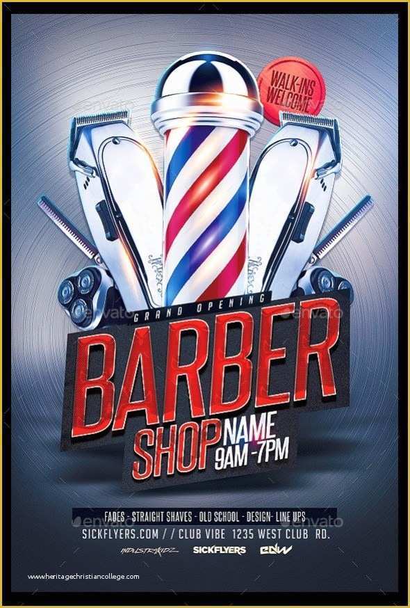 Free Barber Shop Template Psd Of 75 Free Flyer Templates Shop Psd Download