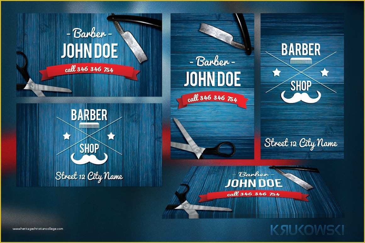 Free Barber Shop Template Psd Of Barber Business Card Template Business Card Templates On
