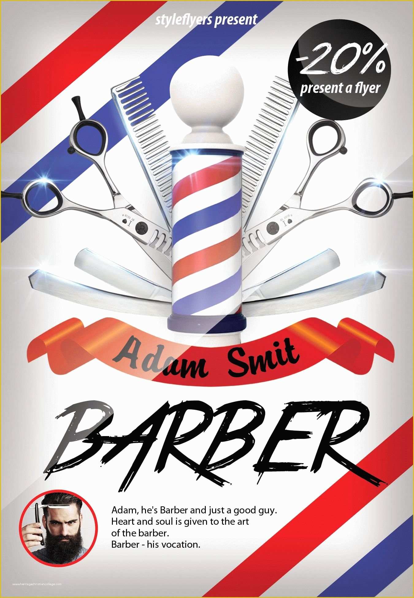 Free Barber Shop Template Psd Of Barber Psd Flyer Template 7303 Styleflyers