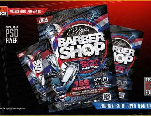 Free Barber Shop Template Psd Of Barber Shop Flyer Template by andydreamm On Deviantart