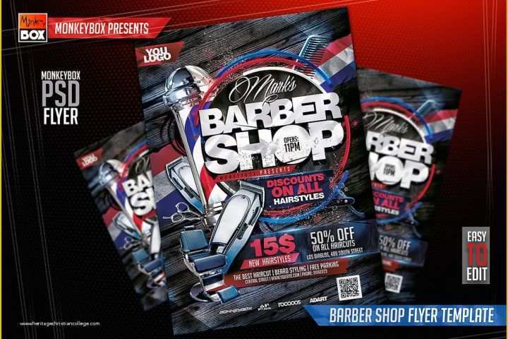 Free Barber Shop Template Psd Of Barber Shop Flyer Template by andydreamm On Deviantart