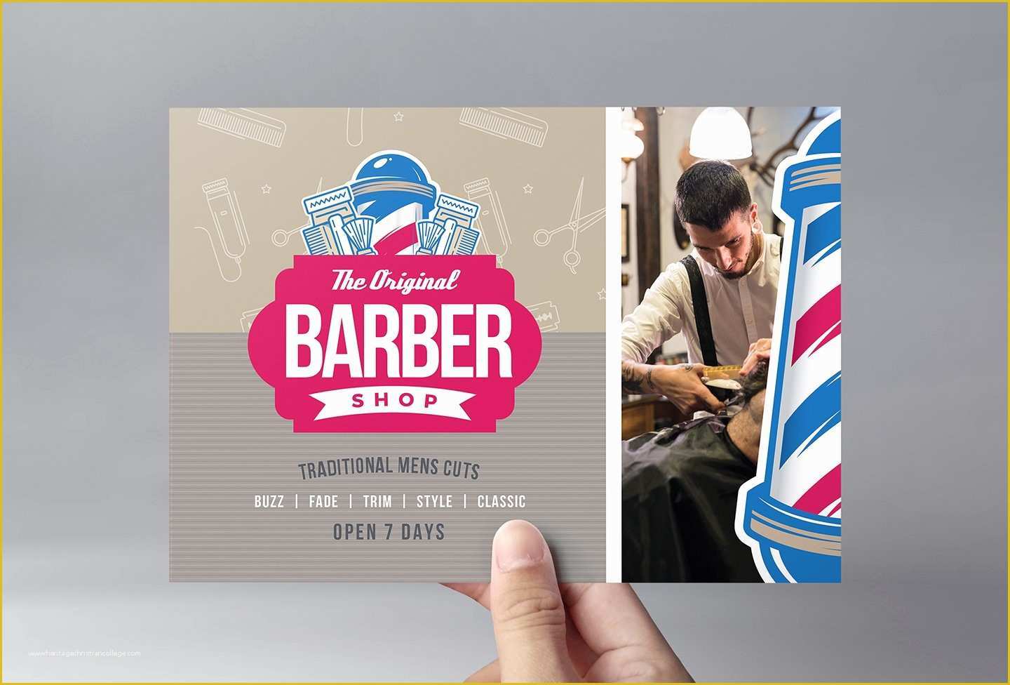 Free Barber Shop Template Psd Of Barber Shop Flyer Template Flyer Templates Creative Market