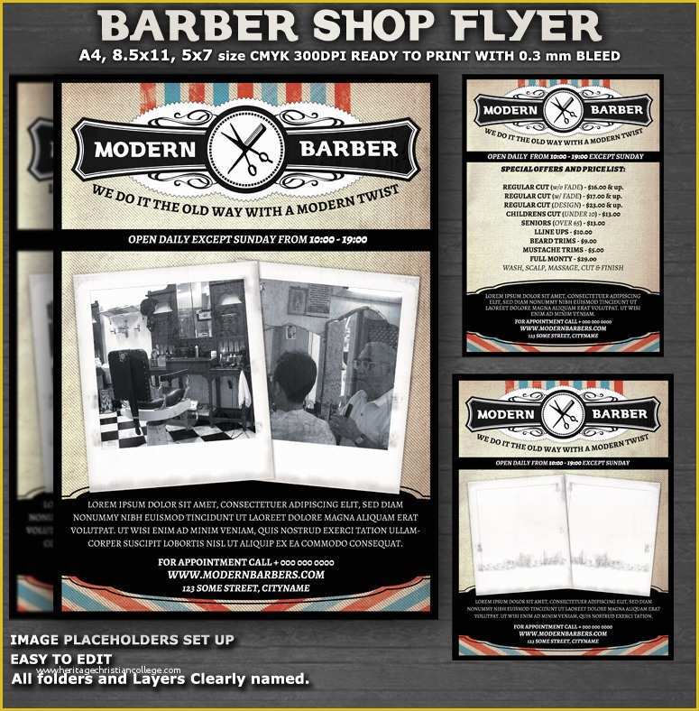 Free Barber Shop Template Psd Of Barber Shop Flyer Template ‹ Psdbucket