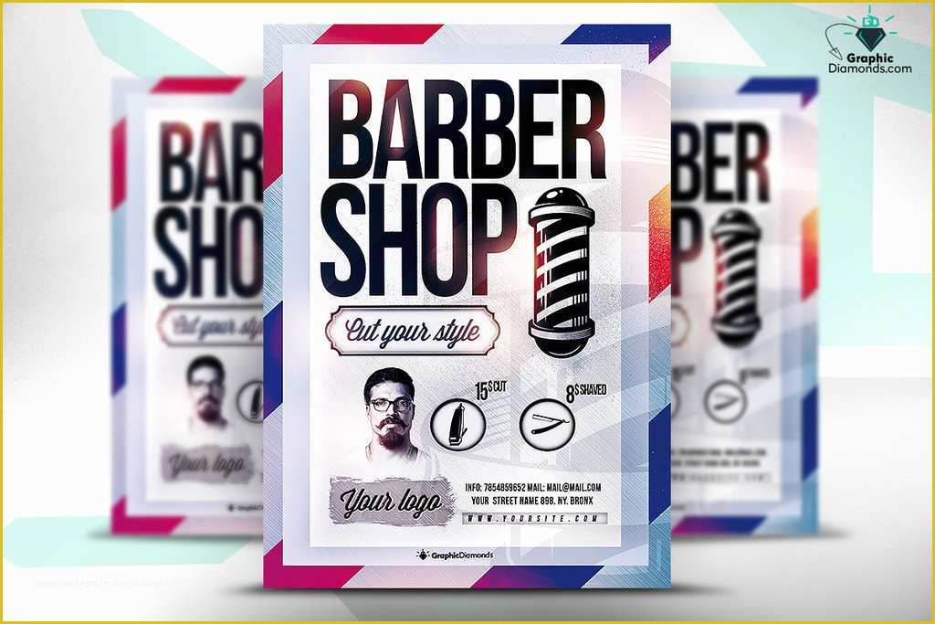 Free Barber Shop Template Psd Of Barber Shop Psd Flyer Template by Graphicdiamonds On