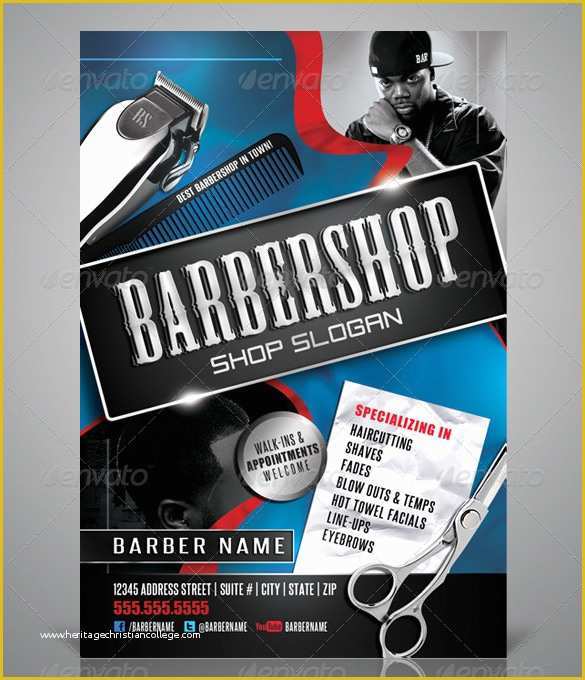 Free Barber Shop Template Psd Of Barber Shop Psd Flyer Template Rar 20 Best Barbershop