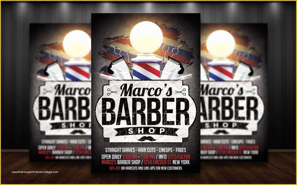 Free Barber Shop Template Psd Of Barbershop Flyer Psd by Matteogianfreda94 On Deviantart