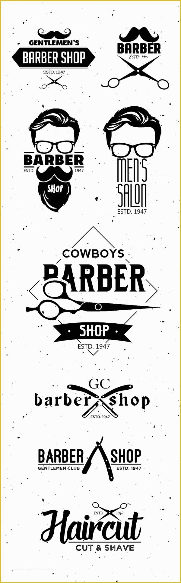 Free Barber Shop Template Psd Of Free Vintage Barber Shop Logo Templates Psd