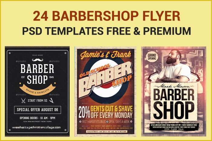 Free Barber Shop Website Template Of 24 Barbershop Flyer Psd Templates Free &amp; Premium Designyep