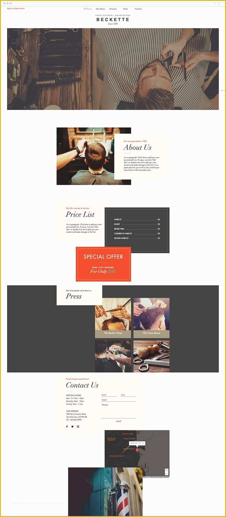 Free Barber Shop Website Template Of 680 Best Wix Website Templates Images On Pinterest